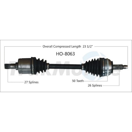 Surtrack Axle Cv Axle Shaft, Ho-8063 HO-8063